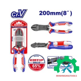 Kìm cắt 8" trợ lực 65% EMTOP EPLRCD0851 dài 200mm