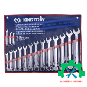 Bộ cờ lê vòng miệng hệ inch 16 chi tiết Kingtony 1216SR