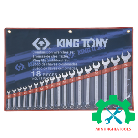 Bộ cờ lê vòng miệng 18 chi tiết Kingtony 1218MR01  6-24mm 