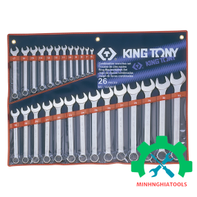Bộ cờ lê vòng miệng 26 cây hệ mét Kingtony 1226MR 6 - 32mm 