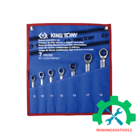  Bộ cờ lê vòng miệng tự động 7 chi tiết có khóa gạt Kingtony 12207MRN01  