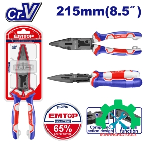 Kìm nhọn 8.5" trợ lực 65% EMTOP EPLRCL0851 dài 215mm