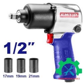 Máy siết bulong 1/2" dùng hơi EMTOP EATL126801, lực siết 610Nm