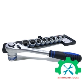 Bộ tuýp 10 món 1/2" kèm cần tự động cán bọc nhựa TOP TBS-12251