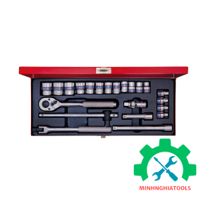 Bộ tuýp 3/8" 22 chi tiết hệ mét 12 cạnh Kingtony 3023MR