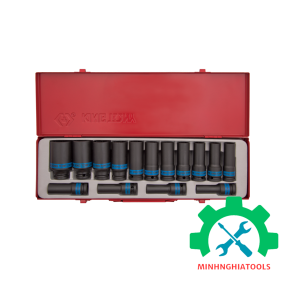 Bộ tube 1/2 inch 15 chi tiết đen dài 77mm CR-MO Kingtony (10-32mm) 4415MR