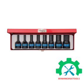 Bộ tuýp đầu lục giác đen ngắn Kingtony 4418MP 8 chi tiết, từ H5-H19 