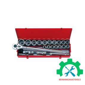 Bộ tuýp 3/4 inch 23 chi tiết hệ mét Kingtony 6023MR loại 12 cạnh