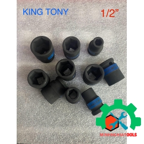 Đầu Tuýp 1/2" đen ngắn  (loại 6 cạnh) Kingtony 4535M
