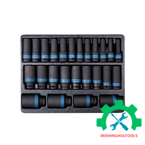 Bộ tube 1/2 inch 25 chi tiết đen dài 77mm CR-MO Kingtony (8-36mm) 9-4435MP