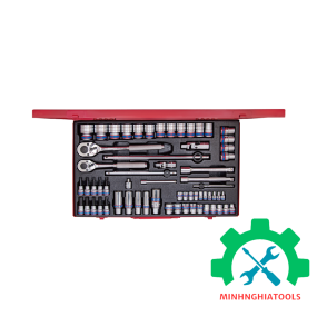 Bộ tuýp Kingtony 9563MR 62 chi tiết hệ mét 1/4inch, 3/8inch và 1/2inch