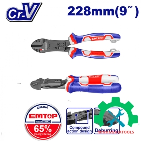 Kìm cắt 9" trợ lực 65% EMTOP EPLRCD0951 dài 228mm