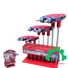 Bộ lục giác bông tay cầm chữ T ( kèm đế sắt ) EMTOP ETHW6063 