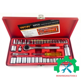 Bộ tuýp 40 chi tiết 1/4" và 3/8" - CENTURY TS-23407 