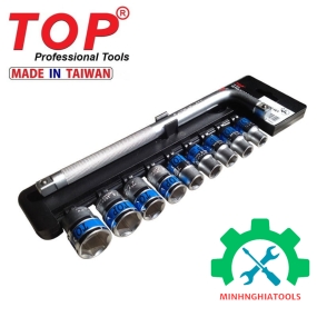 Bộ tuýp 10 chi tiết 1/2" (cần cong L) TOP TBS-12250