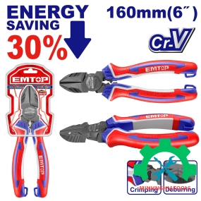 Kìm cắt 6" trợ lực 30% EMTOP EPLRD0621 dài 160mm