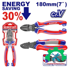 Kìm cắt 7" trợ lực 30% EMTOP EPLRD0721 dài 180mm