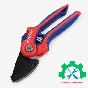 Kéo cắt tỉa cành, tay cầm nhựa, lưỡi dao SK5, 8 inches Workpro  WP332010
