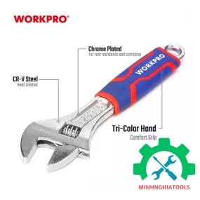 MỎ LẾCH CỜ LÊ ĐIỀU CHỈNH 10 INCH WORKPRO CÁN BỌC CAO SU VÀ CÁN THƯỜNG