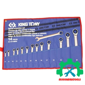 Bộ cờ lê vòng miệng tự động 8-24mm Kingtony 12114MRN 