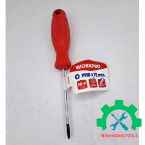 Tua vít đầu hình hoa, khế kích thước PH0x75mm, thép hợp kim CR-V Workpro - WP221007 