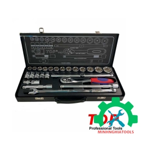 Bộ tuýp 1/2" loại 6 cạnh 24 chi tiết hệ mét TOP VNK-1224R