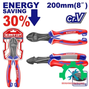 Kìm cắt 8" trợ lực 30% EMTOP EPLRHD0821 dài 200mm