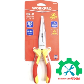 Kìm cách điện loại dài, kích thước 200mm (8 inches) Workpro - WP342013 