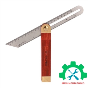 Xiên góc trượt vuông bằng nhôm, tay cầm gỗ -230mm (9 inches) Workpro - WP264006 