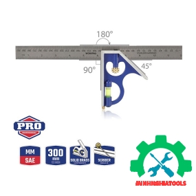 Thước ke góc có thủy Workpro WP264002 12" (300mm) 