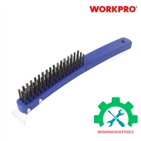 Bàn chải dây thép, kích thước 3X17 Workpro - WP253001 