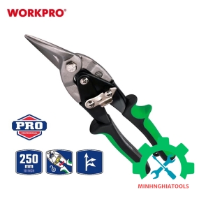 Kéo cắt tôn bằng thép mũi cong phải 250mm (10inches) Workpro - WP214015 