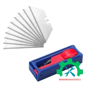 Lưỡi dao rọc giấy bằng thép SK5, kèm hộp đựng (1set = 10 cái) Workpro - WP213002 