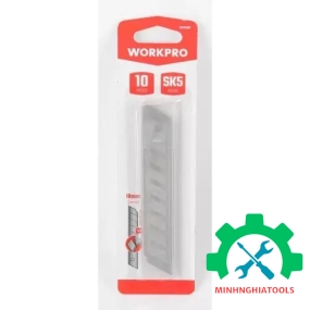 Lưỡi dao rọc giấy bằng thép SK5, chiều rộng 18mm (1set = 10 cái) Workpro - W212002 