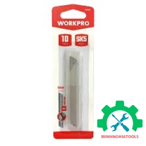 Lưỡi dao rọc giấy bằng thép SK5, chiều rộng 9mm (1set = 10 cái) Workpro - W212001