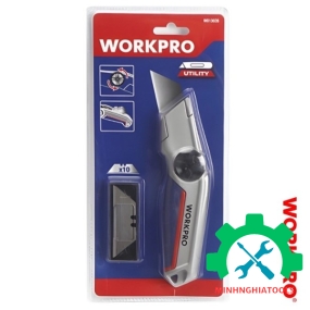 Dao tiện ích có lưỡi cắt, lưỡi dao thu vào được Workpro - WP013040 