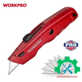 Dao tiện ích có lưỡi cắt bằng nhôm, có thể thay đổi lưỡi dao nhanh chóng Workpro - WP213017 