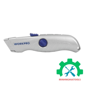 Dao tiện ích có lưỡi cắt bằng nhôm, lưỡi dao tự động thu vào Workpro - WP213007 