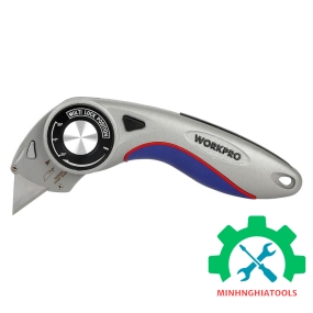 Dao gấp tiện ích có lưỡi cắt gấp gọn, bằng nhôm, mở nhanh Workpro - WP211013 