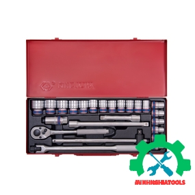Bộ tuýp bông 1/2″ 24 chi tiết hệ mét 10-32mm Kingtony 4026MR01 