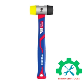 Búa 2 mặt tay đầu nhựa đập không nẩy, cán bọc cao su Workpro - WP241036 