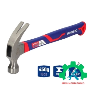 Búa nhổ đinh 450gram (16OZ), cán bọc cao su Workpro - WP241011 
