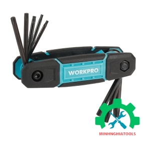 Bộ lục giác đầu hình sao, kiểu gấp làm bằng thép hợp kim CR-V, Workpro - WP222030 