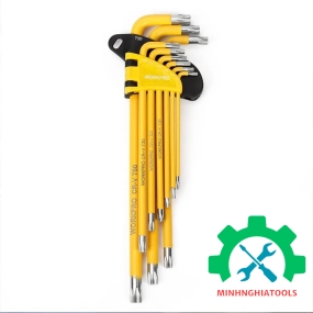 Bộ lục giác đầu hình sao kiểu chữ L loại dài 9 cái Workpro WP222008 