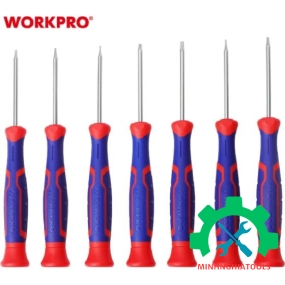 Bộ Tua vít 7 cái đầu hình sao, thép hợp kim CR-V Workpro - WP200510 