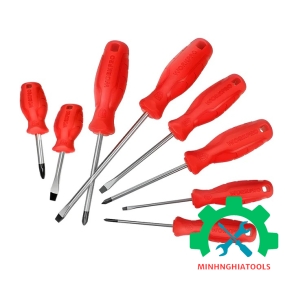 Bộ Tua vít 8 cái gồm (4 cái đầu hoa khế, 4 cái đầu dẹt) , thép CR-V Workpro - WP200502 