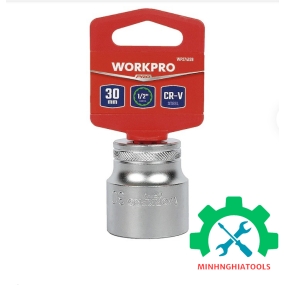 Đầu tuýp có đầu vuông 1/2 inch và đầu lục giác 12 cạnh size 30mm Workpro - WP274159  