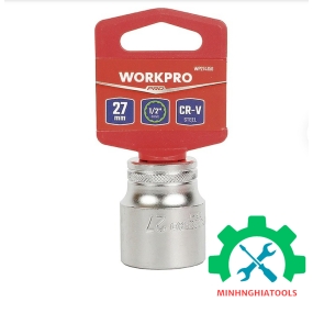Đầu tuýp có đầu vuông 1/2 inch và đầu lục giác 12 cạnh size 27mm Workpro - WP274156