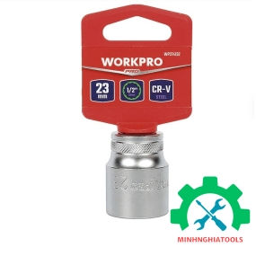 Đầu tuýp có đầu vuông 1/2 inch và đầu lục giác 12 cạnh size 23mm Workpro - WP274152