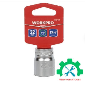 Đầu tuýp có đầu vuông 1/2 inch và đầu lục giác 12 cạnh size 22mm Workpro - WP274151